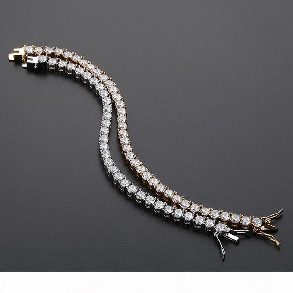 

r luxury designer jewelry mens bracelets iced out chains diamond tennis bracelet hip hop jewelry men 18k gold plated bangle for love li, Golden;silver