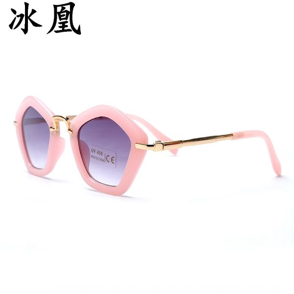 

jx7bb new polygon personalized fashion metal new polygon children's sunglasses personalized fashion metal children's sunglasse, Blue
