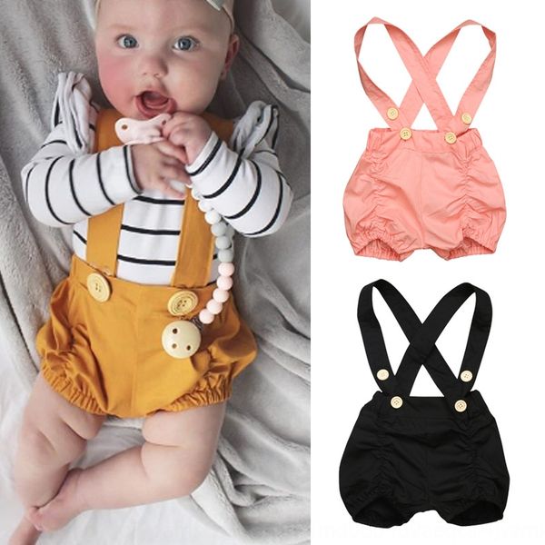 

belt pants girls' pure color cute sling sling children's wear shorts shorts children's wear ins, Blue