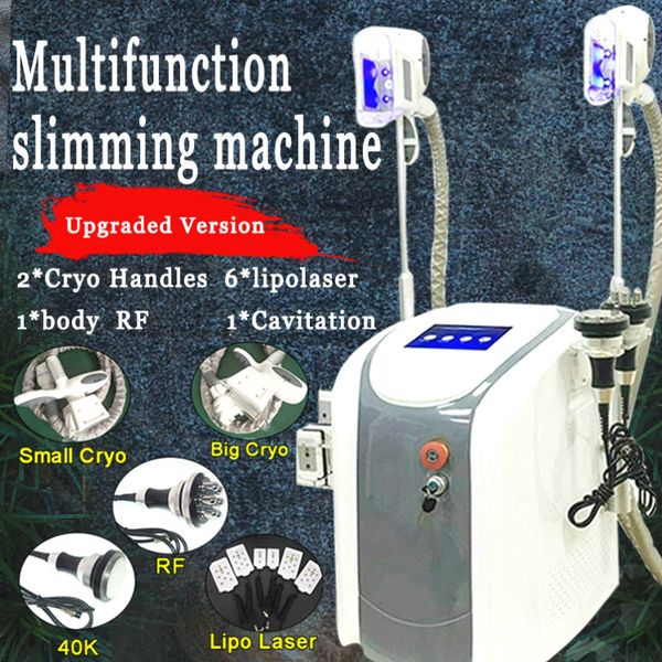 

2020 cryolipolysis fat ing machine slimming 40k ultrasound cryotherapy face/body rf 6 pads lipo laser machine