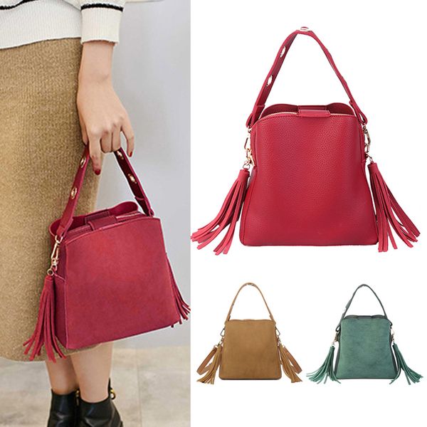 

женщины tassel плечо сумка сумка scrub ковш сумка crossbody сумка -opk