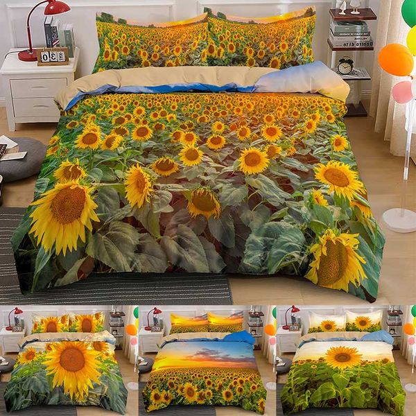 

bedding sets 2/3pcs set 3d  size with flower bed luxury