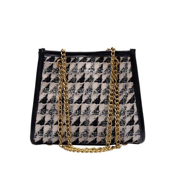 

women leather hand bag 2020 new simple contrast color chain messenger bag fashion casual shoulder bolso mujer