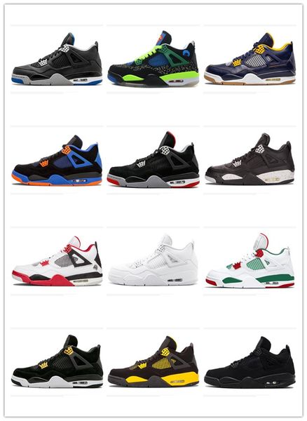 

2020 new bred black cat 4 4s basketball shoes mens white cement encore wings fire red singles retroes sneakers iv pure money sports trainers