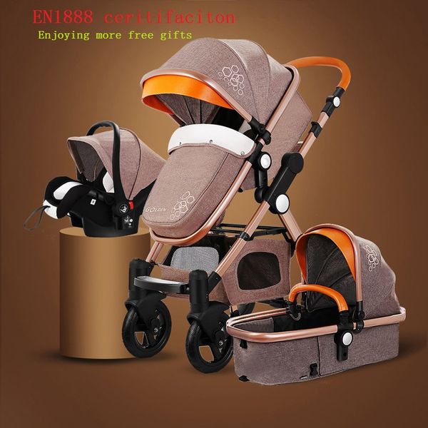 

aby stroller higher land-scape golden baby3 in 1 portable folding 2 1luxury carriage