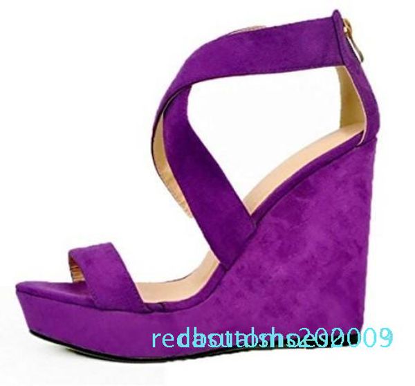 

fashion2019 crossing платформы водонепроницаемый бинт slope high с женщина сандалии клинья обувь c09 r03, Black