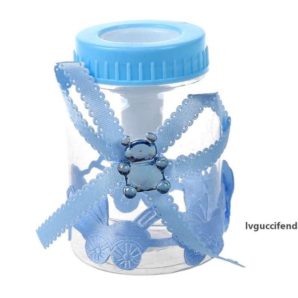 

50pcs/lot baby bottle candy box party supplies baby feeding bottle wedding favors and gifts box shower baptism decoration