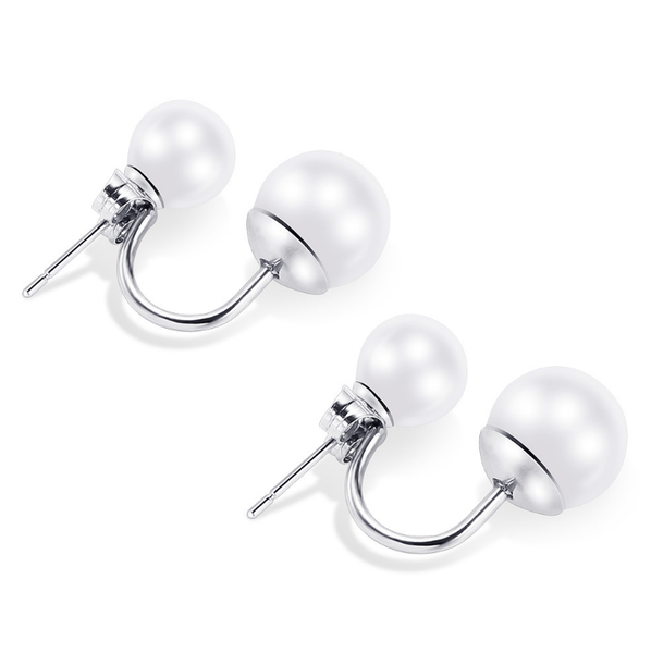 

stud round pearl style beads earrings elegant fashion women jewelry girl gifts ehk001, Golden;silver