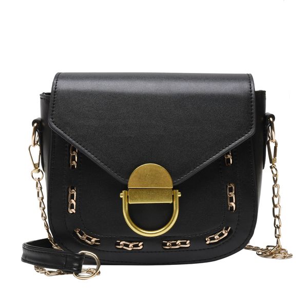 

retro female small square bag new chain bag 2020 fashion wild personality lock shoulder messenger bags