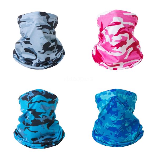 

wxtem seamless camouflage face shield mask headband visor neckwarmer bandana mask fishing cycling outdoor riding bandana cycling scarfs#174, Black