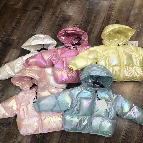 

20 winter new children's warm jacketdown jacket jacketcandy color hooded lightweight boysand girlswinter warm anti-fleece down jacket, Blue;gray