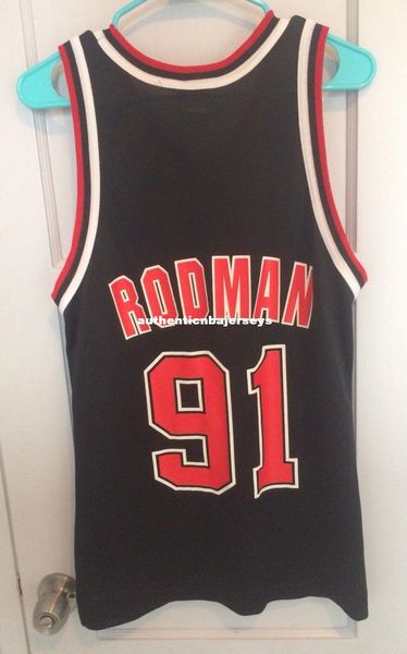 

wholesale dennis rodman #91 jersey champion 90s new t-shirt vest stitched basketball jerseys ncaa, Gray
