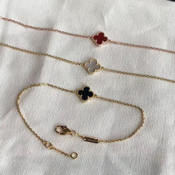 

mini flower pendant bracelet bracelet with nature stone for women wedding jewelry gift ps5268, Black