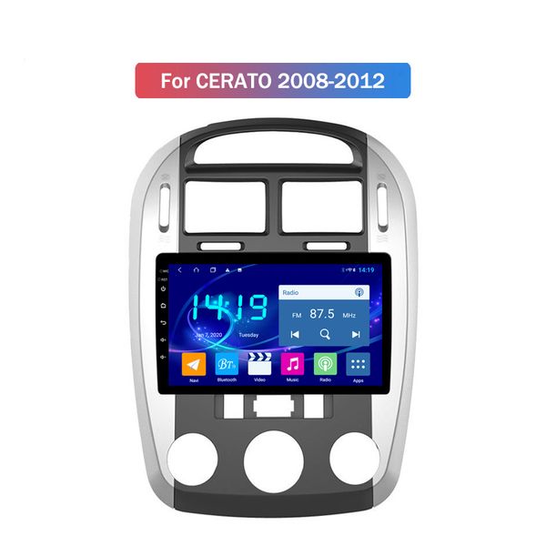 

car radio 9 inch android 10 gps navigation system for kia cerato 2008-2012 with bluetooth dsp carplay usb wifi