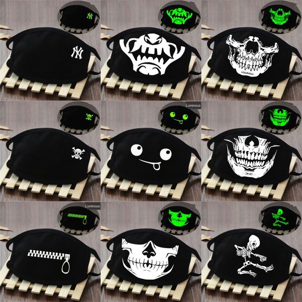 

festival smoke printing masks magic scarves motorcycle bicycle half face mask ghost skull scarf multi use neck ghost half face #593#391#125, Black