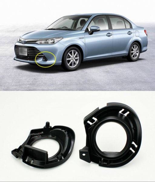 

2pcs автомобиля передняя противотуманная фара лампа ободок охватывает заверните для toyota axio 2015 2016 2017