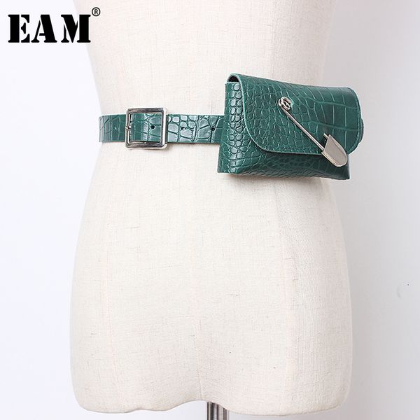 

eam] pu leather mini-bag black pin split long belt personality women new fashion tide all-match spring autumn 2020 19a-a504, Black;brown