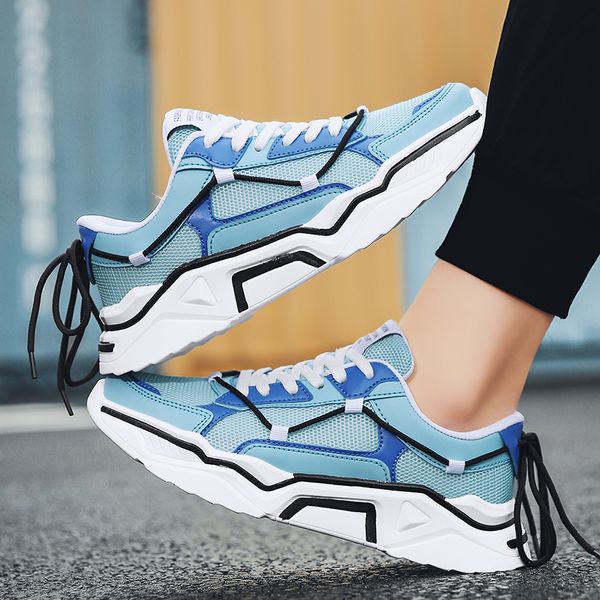 

brand new casual shoes for men air cushion mesh breathable wear-resistant fitness trainer sport shoes feemale sneakers, Black