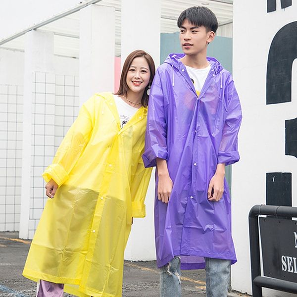 

non-disposable travel portable conjoined outdoor hiking eva children's disposable thickened raincoat travel raincoat thickened, Red;brown