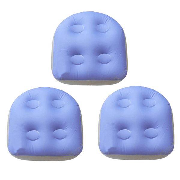 

3pcs jacuzzi spa inflatable tub pillows w/ suction cups