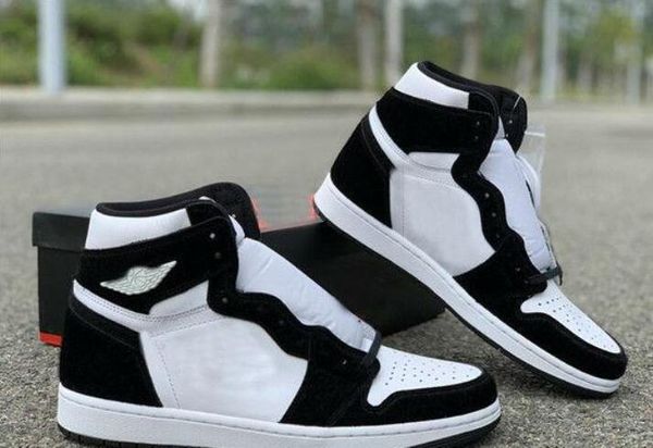 

1 mid panda high og wmns basketball shoes 1 1s panda mens black white outdoor sports xshfbcl sneakers