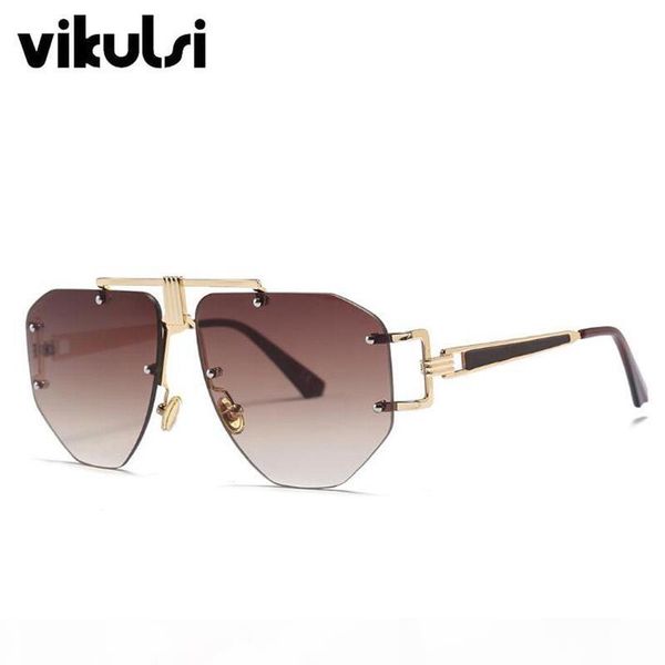 

2018 площадь металл солнцезащитные очки уникальные женщины sunglass мода ретро semi rimless солнечные очки верхнего качества марка óculos uv, White;black