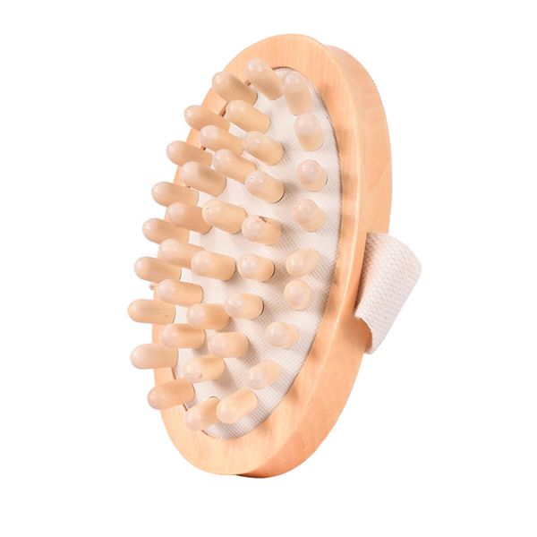 

деревянная spa массажная щетка успокаивающий массаж тела щеткой массажер эфирное масло массажер дерево подушка подушки обратно