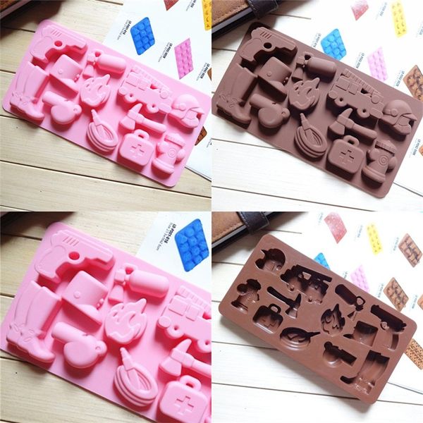 

chocolate silicone mold cake police fire safety fire shape mould colorful molds cookies cakes baking tools good 3xn e2