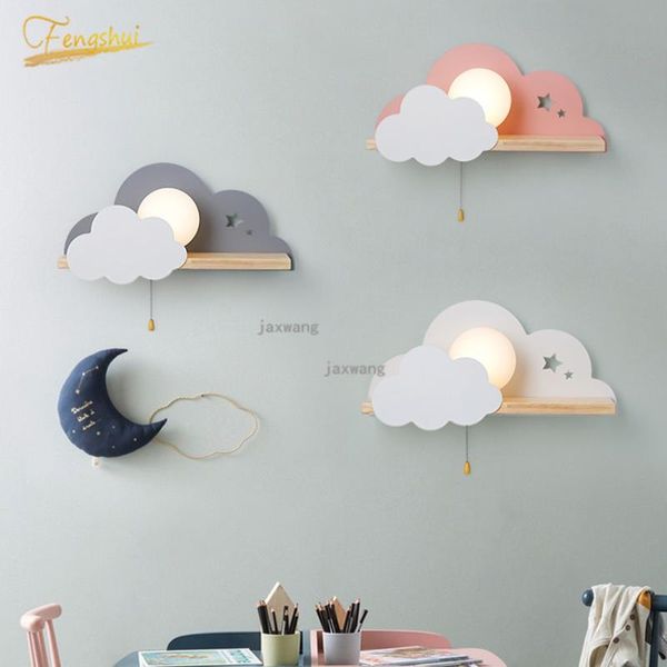 

nordic macaron led glass wall lamps beside bedroom light fixtures modern children room cloud wall lamp stairs light sconces