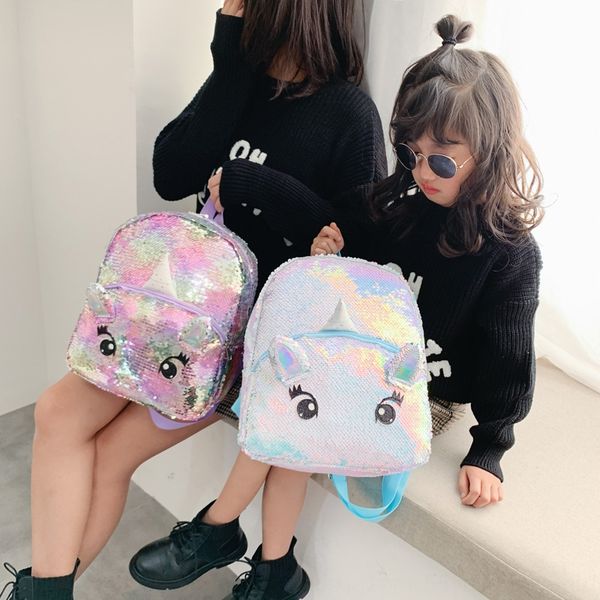 

new parent-child sequins unicorn personalized cute boys' kindergarten bag backpack sequins backpack schoolbag fashion