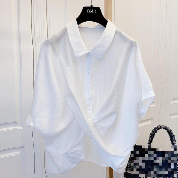 

women's blouses & shirts getspring women shirt asymmetry cotton black white woman irregular all match summer clothes 2021