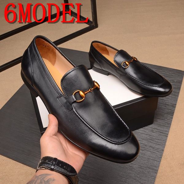 

2020 large size 45 men loafers classic business luxurious dress shoe fashion retro double buckle straps men shoes men leather mens flats, Black