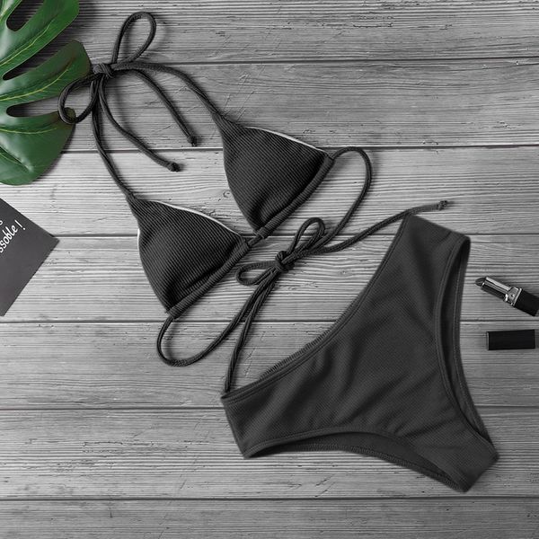 

push up bikini 2020 swimsuit women high waist black pink red yellow bikini set swimwear beach bathing suits bikinis, White;black