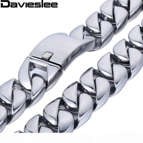 

s 31mm 316l stainless steel mens boys super heavy silver tone chain curb necklace customized wholesale gift jewelry lhn35 c18122501
