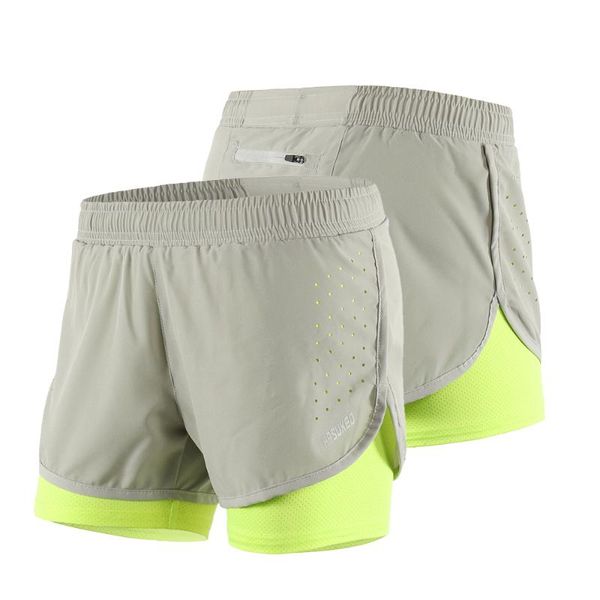 

women's 2-in-1 running shorts quick drying yoga sport short training exercise jogging cycling outdoor sports fitness gym shorts, Black;blue