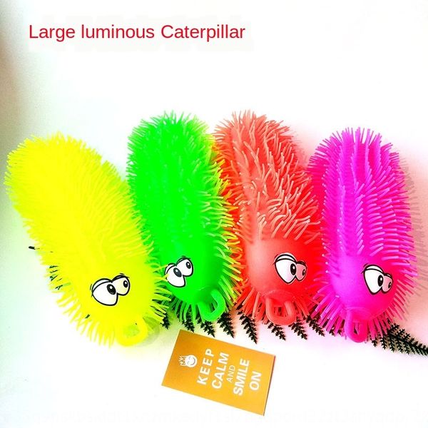

8pcrv creative elastic large toy caterpillar vent decompression children's swing flash plastic toys creative elastic large toy luminous