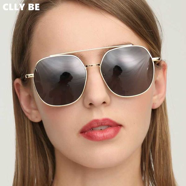 

oversize sunglasses women fashion gold frame classic female sun glasses for outdoor eyewear uv400 gafas de sol, White;black