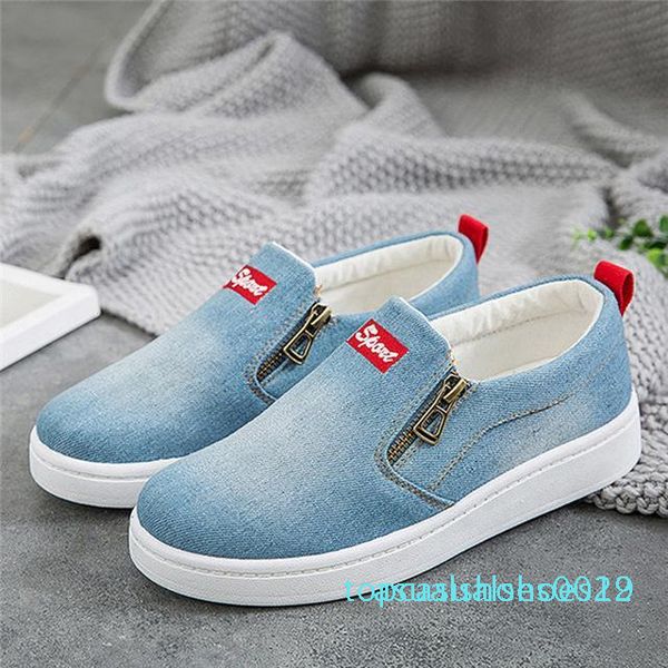 

12019 new spring autumn flat shoes for women denim flat platform classic fashion flat casual shoes sneakers zapatos de t12, Black