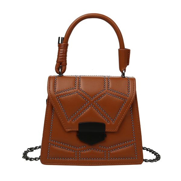 

luxury designer rivets pu leather handbag women shoulder crossbody bags fashion ladies messenger bag evening clutch female purse