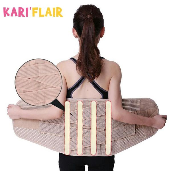 

widened waist support belt trimmer lower back support belt men women spine lumbar corset orthopedic back brace, Black;gray