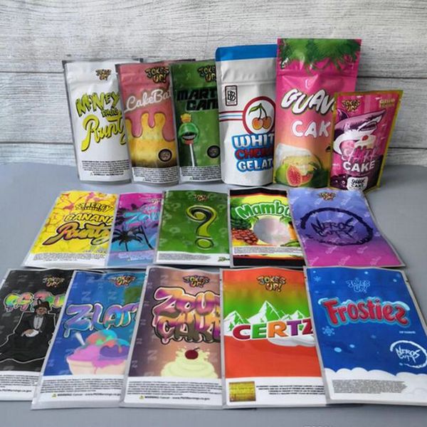 

2020 jokesup shark cake bag 35g money bag runtz frosties zourz smell proof bags vape packaging for dry herb16 types mylar bag svnmptrzoizpdo