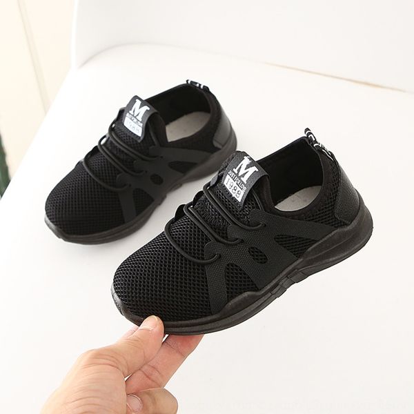 

29mxy children's breathable sneakers 2020 summer new boys' girls' casual wear-resistant running sports shoes sports shoes mid, Black