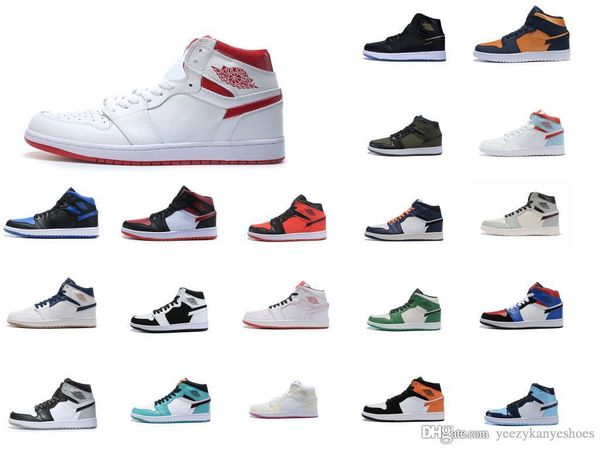 

snakeaskin jordan retro 1 yellow men basketball shoes trainers 1s og game royal blue white black mens sports shoes 7567