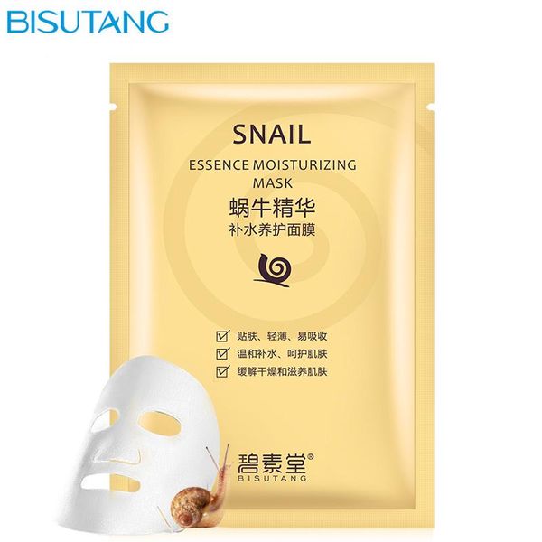 

Snail Essence Moisturizing Mask Hyaluronic Anti-Aging Black Face Mask Skin Care Facial Mascarilla Wholesale Hydrating Collagen Masks