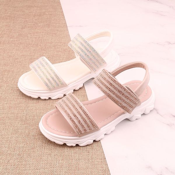 

zmes5 2020 children's shoes new girls' sandals korean fashion bright diamond princess shoes comfortable wear-resistant girls, Black;red