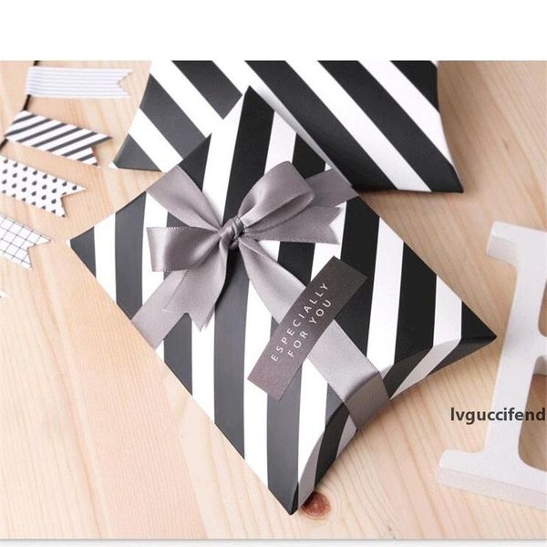 

gift boxes black stripe small package creative idea candy container high grade packing pillow carton factory direct selling 0 42hj p1