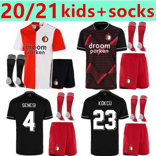 

20 21 фейеноорд футбол джерси дети kokcu футбол дома berghuis camiseta де futbol jorgensen де fútbol 2020 2021 сенези майо дети набор, Black;yellow