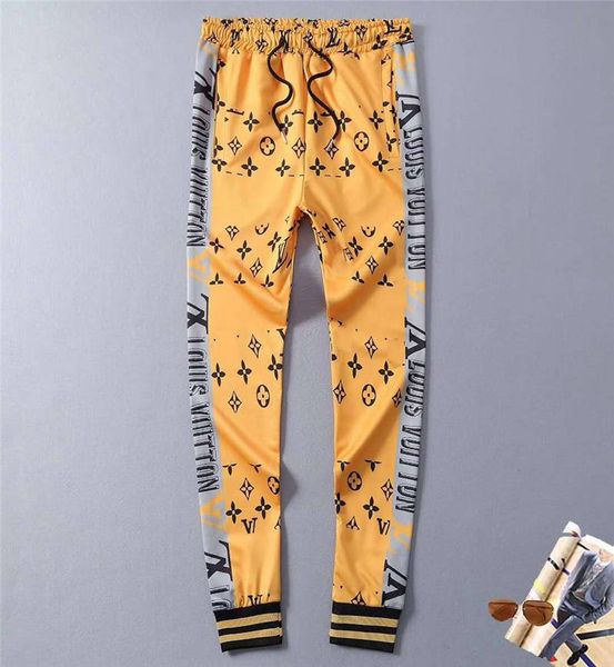 

mens pants streetwear men luxurious sweatpants letters strped side joggers track pant clothes m-2xl, Black