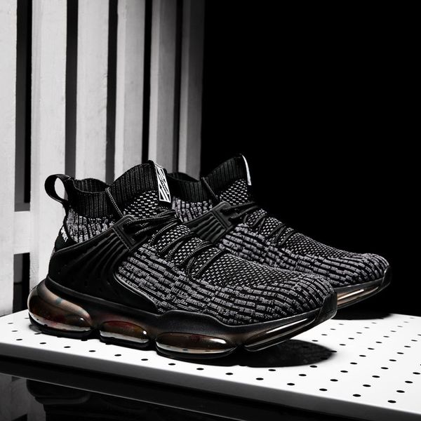 

men running shoes breathable sport shoes outdoor mens run fitness comfortable zapatillas walking athletic trainers, Black