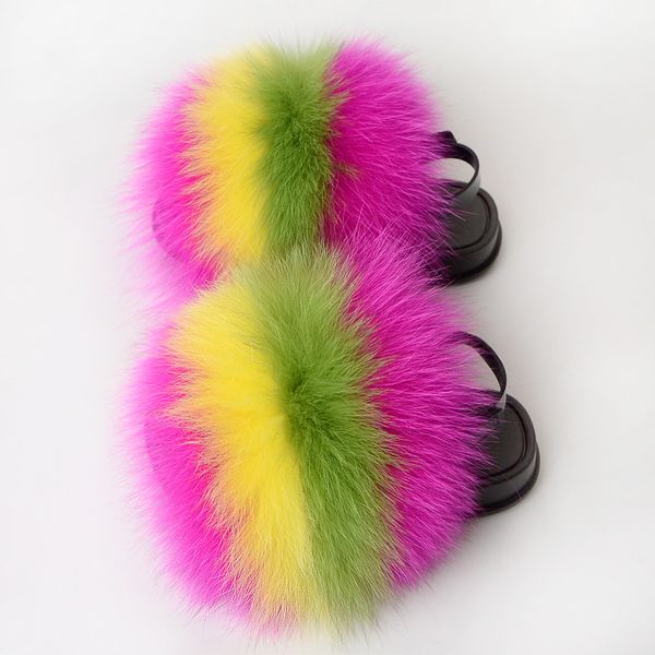 

slipper children' fur sandals summer slippers cute plush outdoor antiskid, Black;grey